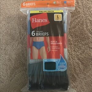Hanes Soft & Breathable Tagless Briefs - Blue and Gray